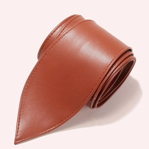 Luxe Vegan Leather wide Wrap Belt